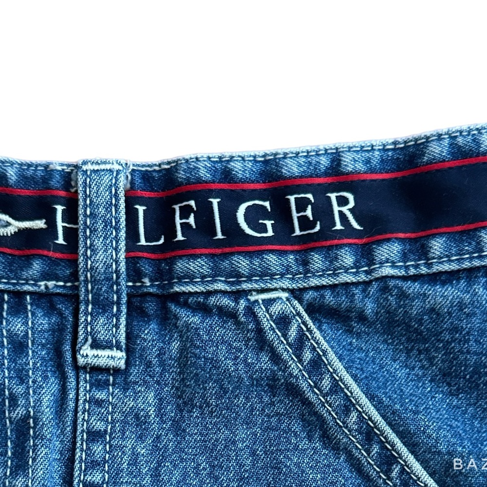 90's Tommy Hilfiger Denim Skirt | Tommy Hilfiger | 90s skirt Logo waist band - Picture 8 of 8